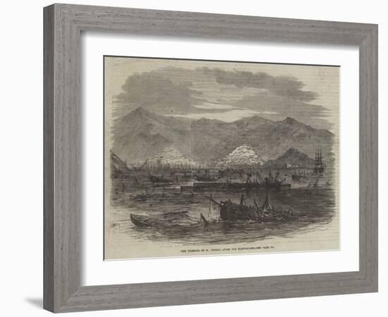 The Harbour of St Thomas after the Earthquake-null-Framed Giclee Print