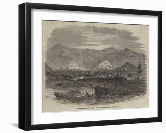 The Harbour of St Thomas after the Earthquake-null-Framed Giclee Print