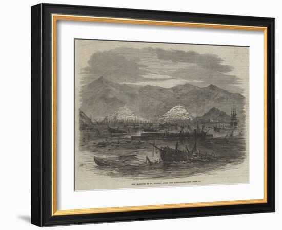 The Harbour of St Thomas after the Earthquake-null-Framed Giclee Print