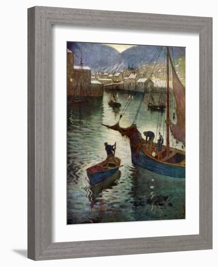 The Harbour, Polperro, Cornwall, 1924-1926-Edward Frederick Ertz-Framed Giclee Print