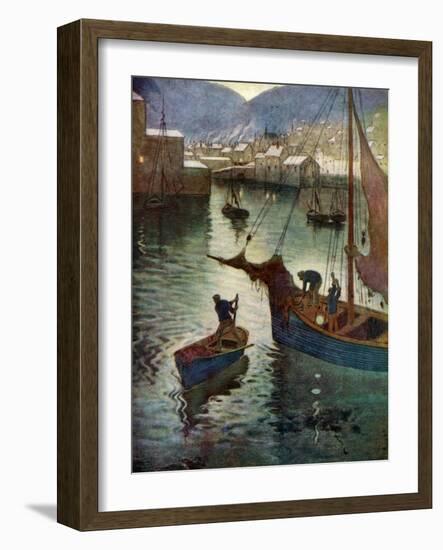 The Harbour, Polperro, Cornwall, 1924-1926-Edward Frederick Ertz-Framed Giclee Print