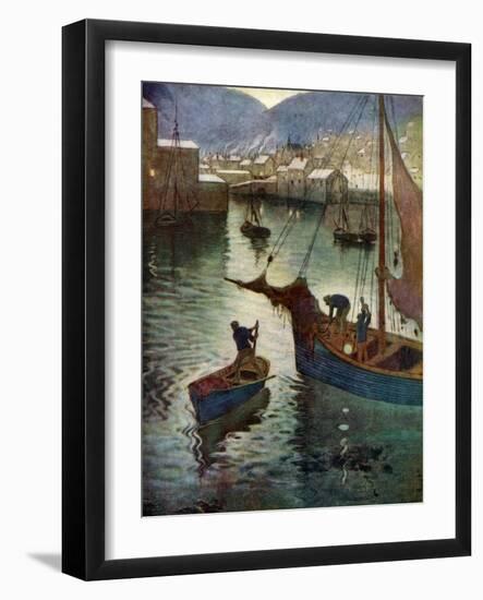 The Harbour, Polperro, Cornwall, 1924-1926-Edward Frederick Ertz-Framed Giclee Print