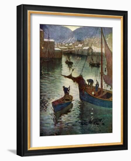 The Harbour, Polperro, Cornwall, 1924-1926-Edward Frederick Ertz-Framed Giclee Print