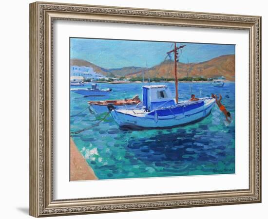 The Harbour, Tinos, 2012-Andrew Macara-Framed Giclee Print