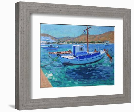 The Harbour, Tinos, 2012-Andrew Macara-Framed Giclee Print