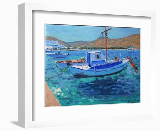 The Harbour, Tinos, 2012-Andrew Macara-Framed Giclee Print