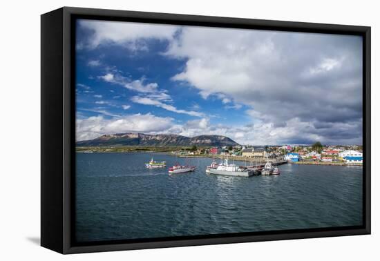 The Harbour Town of Puerto Natales, Patagonia, Chile, South America-Michael Nolan-Framed Premier Image Canvas