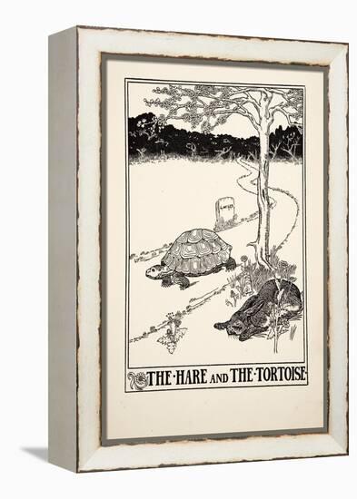 The Hare and the Tortoise, from A Hundred Fables of Aesop, Pub.1903 (Engraving)-Percy James Billinghurst-Framed Premier Image Canvas