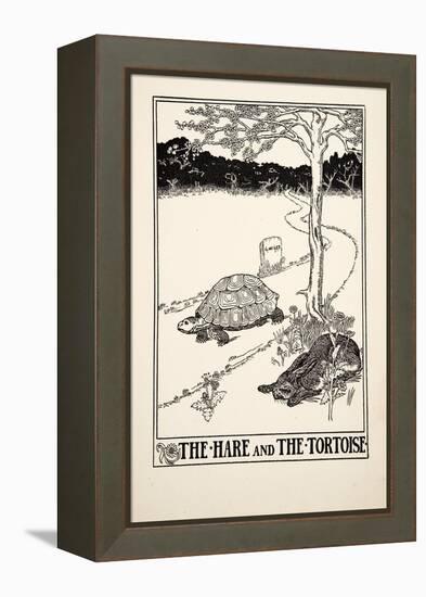 The Hare and the Tortoise, from A Hundred Fables of Aesop, Pub.1903 (Engraving)-Percy James Billinghurst-Framed Premier Image Canvas