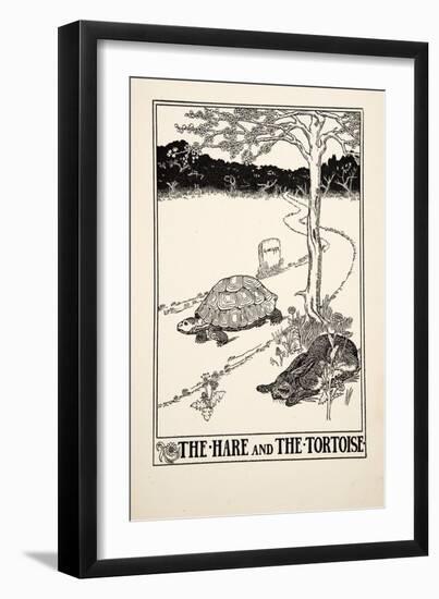 The Hare and the Tortoise, from A Hundred Fables of Aesop, Pub.1903 (Engraving)-Percy James Billinghurst-Framed Giclee Print