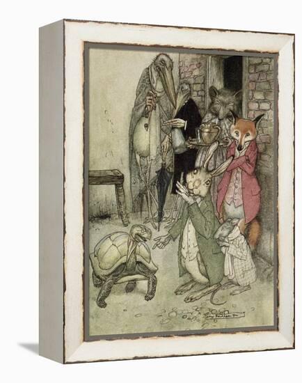 The Hare and the Tortoise-Arthur Rackham-Framed Premier Image Canvas