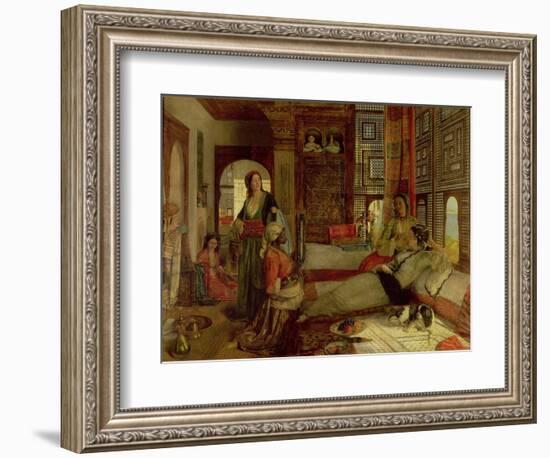 The Harem, 1876 (Oil on Panel)-John Frederick Lewis-Framed Giclee Print