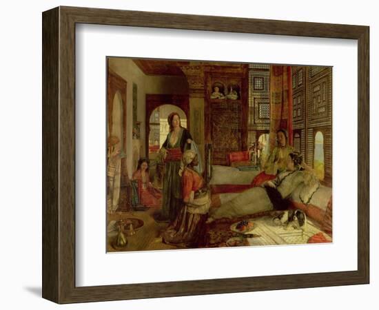 The Harem, 1876 (Oil on Panel)-John Frederick Lewis-Framed Giclee Print