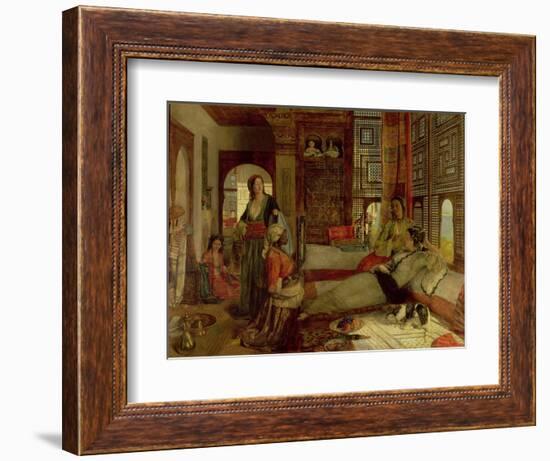 The Harem, 1876 (Oil on Panel)-John Frederick Lewis-Framed Giclee Print