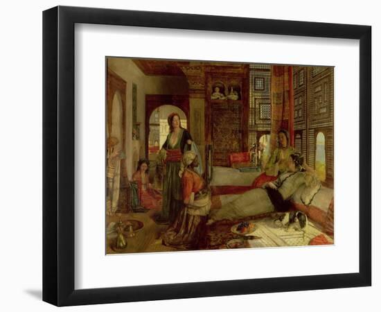 The Harem, 1876 (Oil on Panel)-John Frederick Lewis-Framed Giclee Print