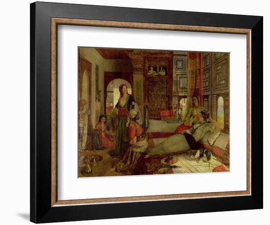 The Harem, 1876 (Oil on Panel)-John Frederick Lewis-Framed Giclee Print