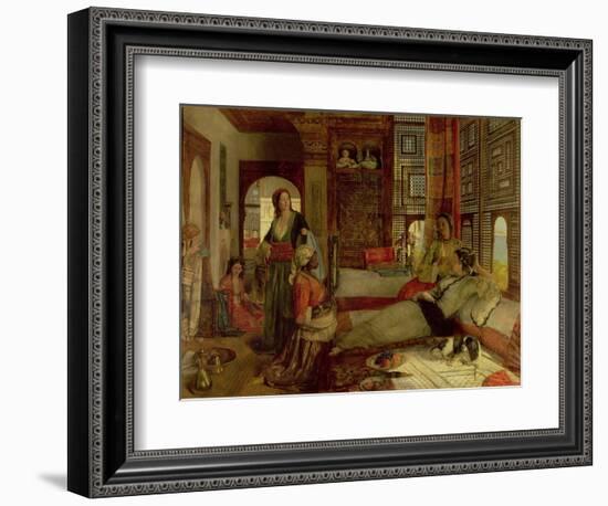 The Harem, 1876 (Oil on Panel)-John Frederick Lewis-Framed Giclee Print