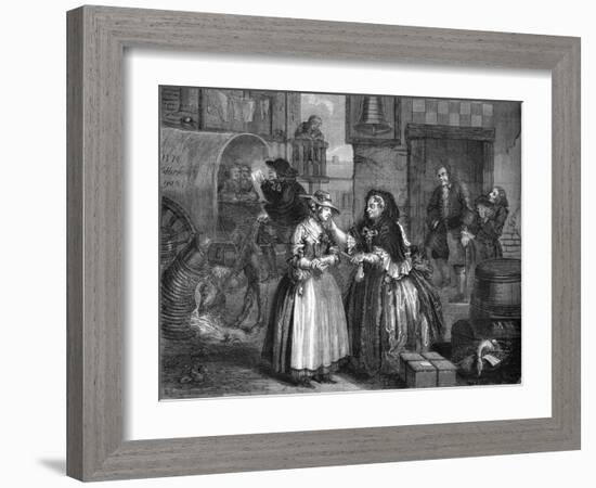 The Harlot's progress by William Hogarth-William Hogarth-Framed Giclee Print