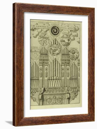 The Harmony of the Birth of the World (Harmonia Nascentis Mund) from Musurgia Universalis-Athanasius Kircher-Framed Giclee Print