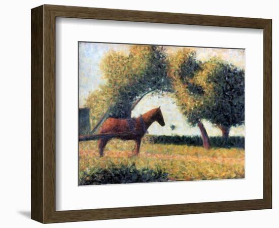 The Harnessed Horse, 1883-Georges Seurat-Framed Giclee Print