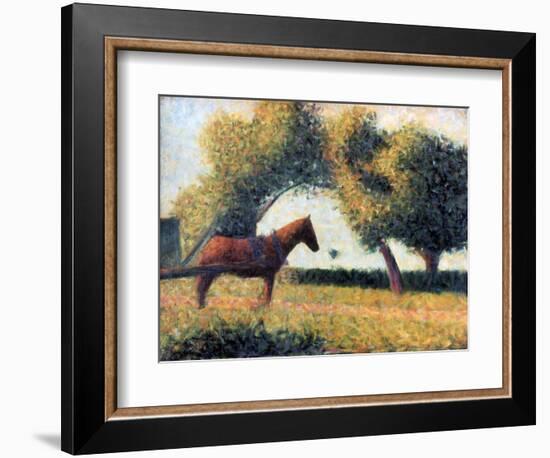 The Harnessed Horse, 1883-Georges Seurat-Framed Giclee Print