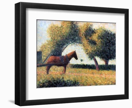 The Harnessed Horse, 1883-Georges Seurat-Framed Giclee Print