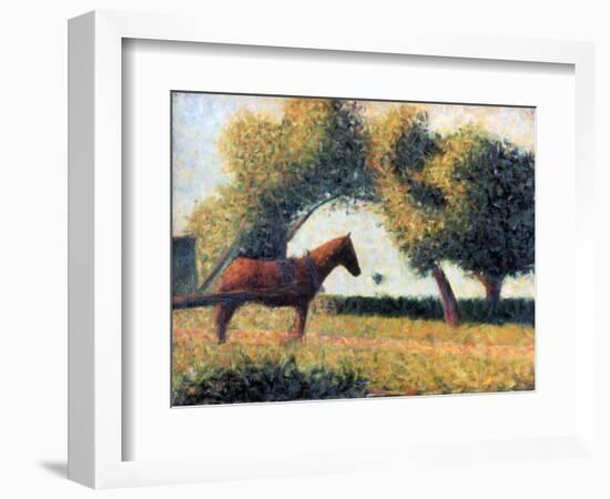 The Harnessed Horse, 1883-Georges Seurat-Framed Giclee Print