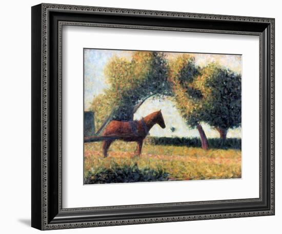 The Harnessed Horse, 1883-Georges Seurat-Framed Giclee Print