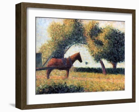 The Harnessed Horse, 1883-Georges Seurat-Framed Giclee Print