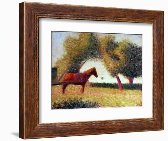 The Harnessed Horse, 1883-Georges Seurat-Framed Giclee Print