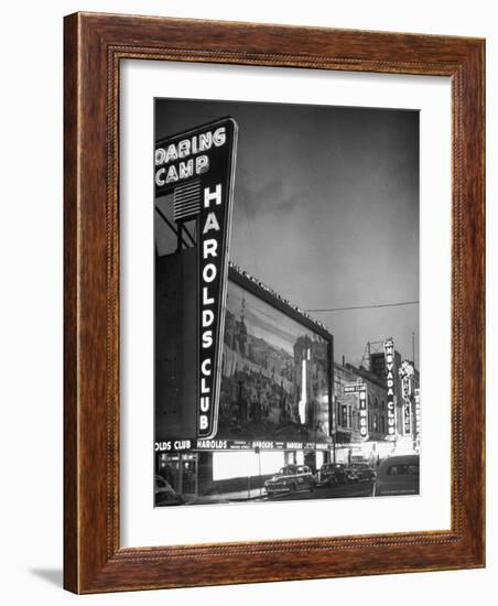 The Harolds Gambling Casino Lighting Up Like a Candle-J^ R^ Eyerman-Framed Photographic Print