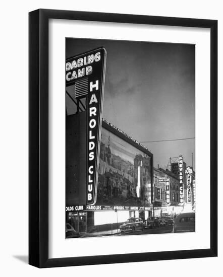 The Harolds Gambling Casino Lighting Up Like a Candle-J^ R^ Eyerman-Framed Photographic Print