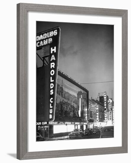 The Harolds Gambling Casino Lighting Up Like a Candle-J^ R^ Eyerman-Framed Photographic Print