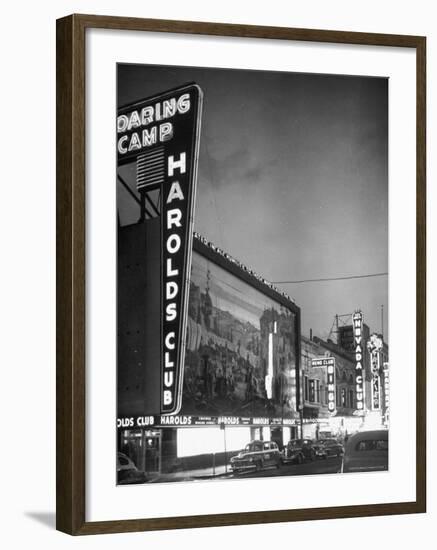 The Harolds Gambling Casino Lighting Up Like a Candle-J^ R^ Eyerman-Framed Photographic Print