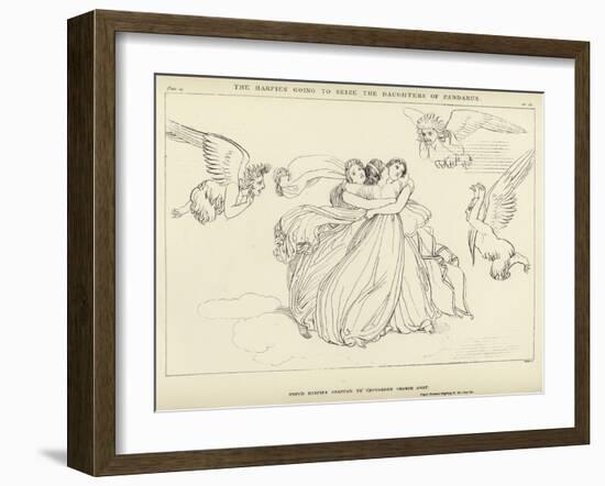 The Harpies Going to Seize the Daughters of Pandarus-John Flaxman-Framed Giclee Print