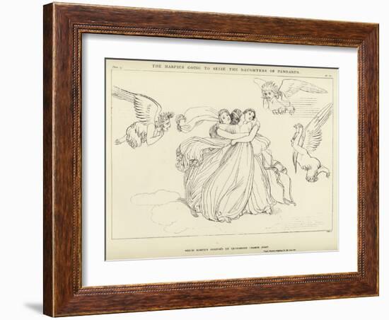 The Harpies Going to Seize the Daughters of Pandarus-John Flaxman-Framed Giclee Print