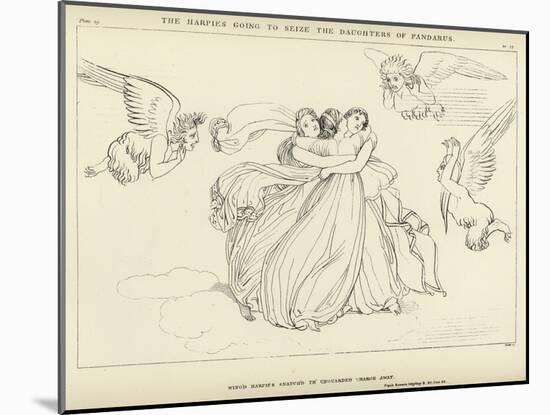 The Harpies Going to Seize the Daughters of Pandarus-John Flaxman-Mounted Giclee Print