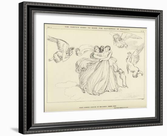 The Harpies Going to Seize the Daughters of Pandarus-John Flaxman-Framed Giclee Print