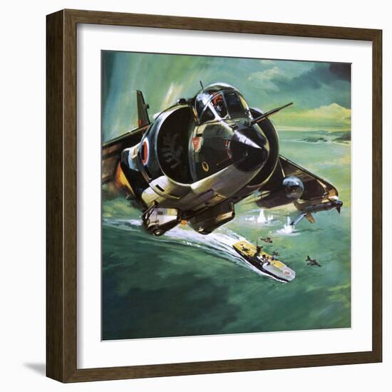 The Harrier Jump Jet Joins the Navy-Wilf Hardy-Framed Giclee Print