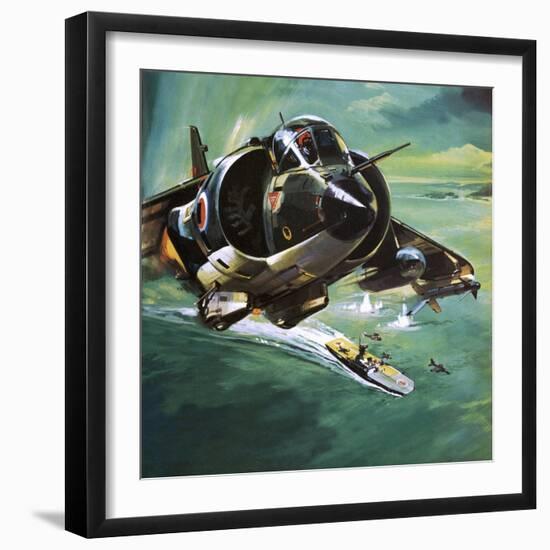 The Harrier Jump Jet Joins the Navy-Wilf Hardy-Framed Giclee Print