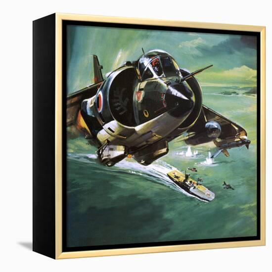 The Harrier Jump Jet Joins the Navy-Wilf Hardy-Framed Premier Image Canvas