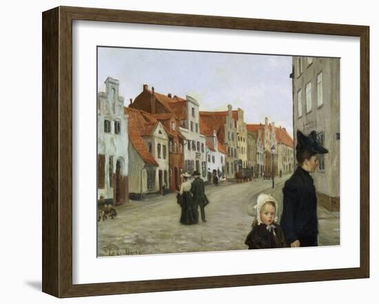 The Hartengrube in Luebeck, C. 1903-Heinrich Eduard Linde-Walther-Framed Giclee Print