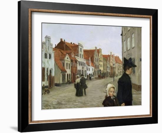 The Hartengrube in Luebeck, C. 1903-Heinrich Eduard Linde-Walther-Framed Giclee Print