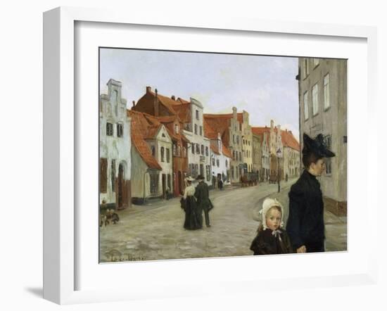 The Hartengrube in Luebeck, C. 1903-Heinrich Eduard Linde-Walther-Framed Giclee Print