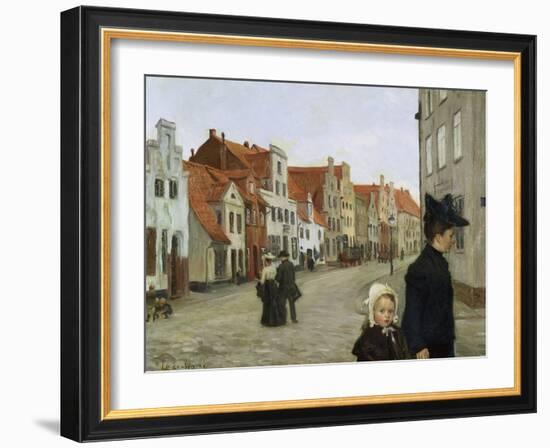 The Hartengrube in Luebeck, C. 1903-Heinrich Eduard Linde-Walther-Framed Giclee Print