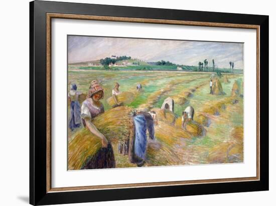 The Harvest, 1882-Camille Pissarro-Framed Giclee Print