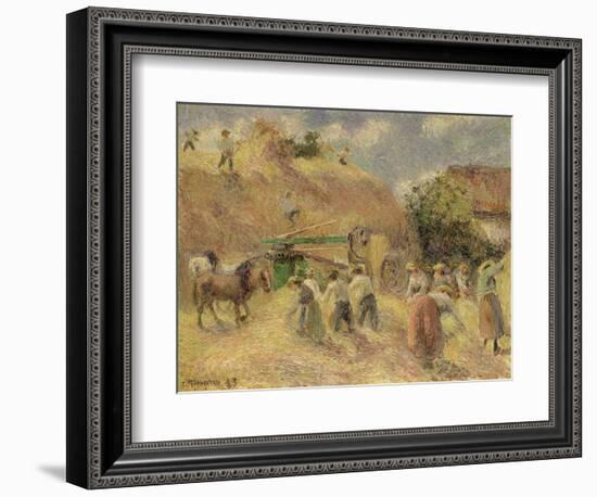 The Harvest, 1883-Camille Pissarro-Framed Giclee Print