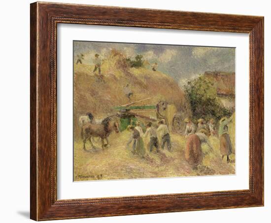 The Harvest, 1883-Camille Pissarro-Framed Giclee Print