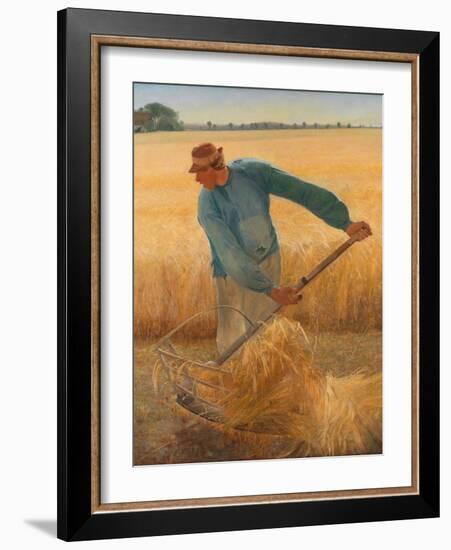 The Harvest, 1885 (Oil on Canvas)-Laurits Andersen Ring-Framed Giclee Print