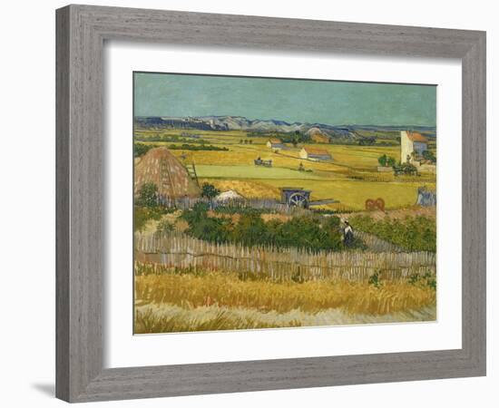 The Harvest, 1888-Vincent van Gogh-Framed Giclee Print